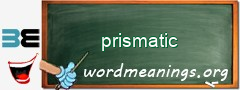 WordMeaning blackboard for prismatic